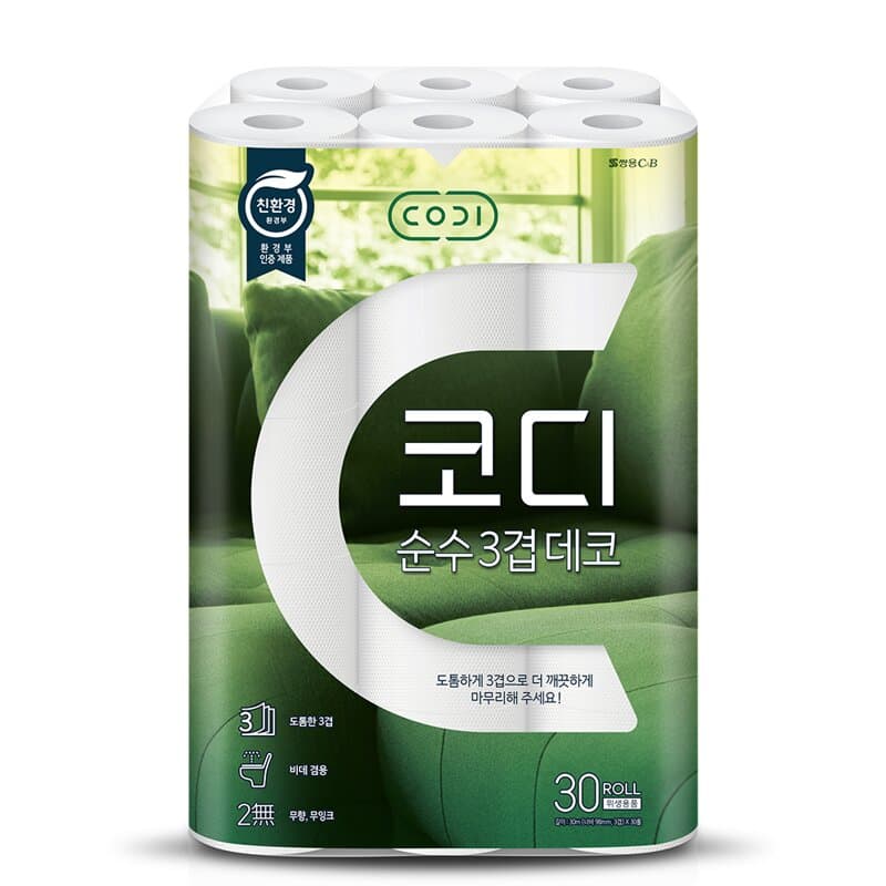 코디 순수 3겹 데코 30m 30롤