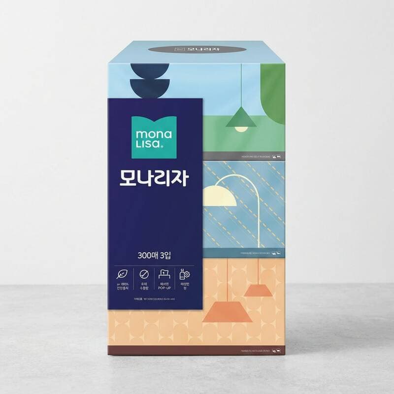 모나리자 향기나는 미용티슈 300매 3입 8개