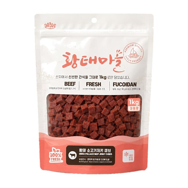 황태마을 소고기큐브져키 1kg 간식