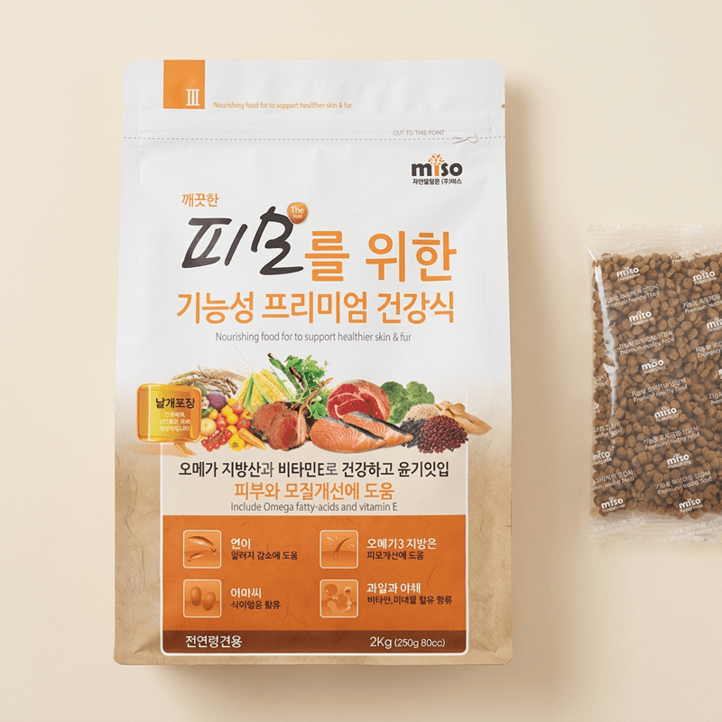 미소 강아지 기능성 사료 피부/피모 2kg