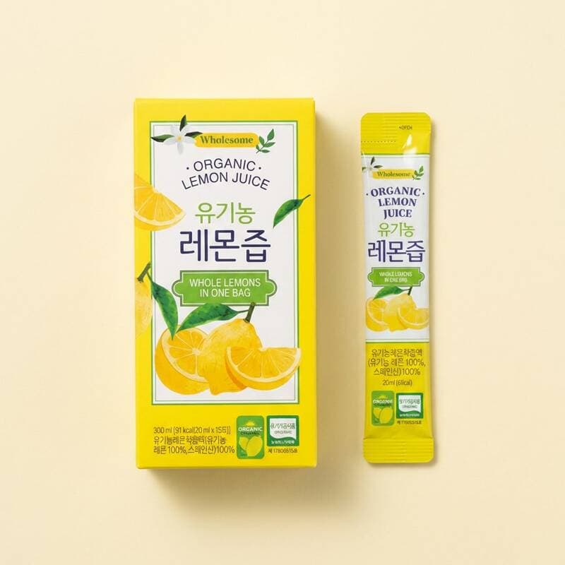 홀썸 유기농 레몬즙 20ml 15포 4박스