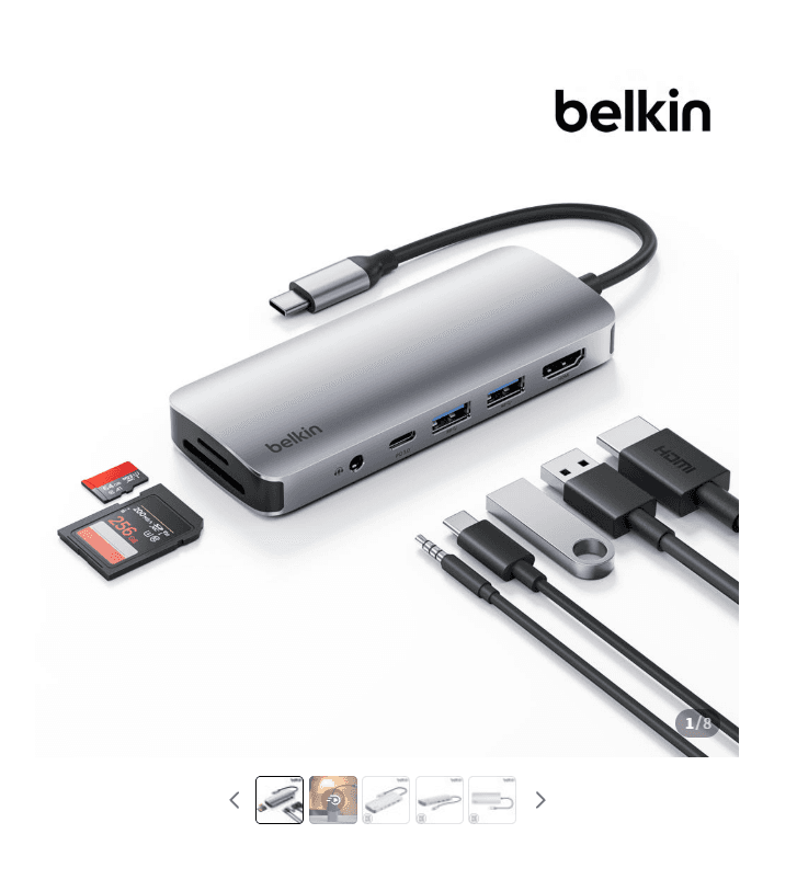 벨킨 7in1 USB-C 멀티 허브 AVC009