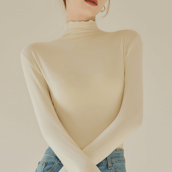 다모아 프릴 기모 폴라티 아이보리