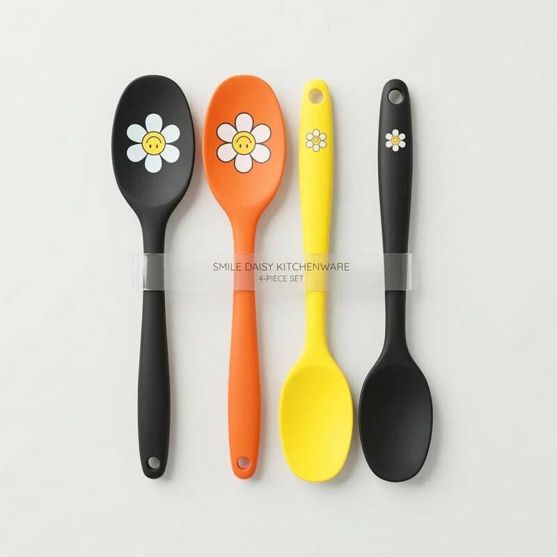 쁘띠끄 데이지 실리콘 수저 4종 세트