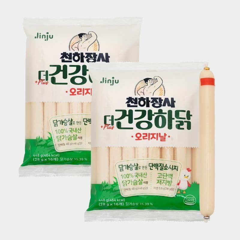 천하장사 더 건강하닭 오리지날 28g 2팩