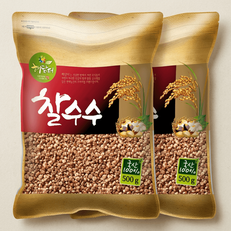 현대농산 찰수수 국내산 500g 2개