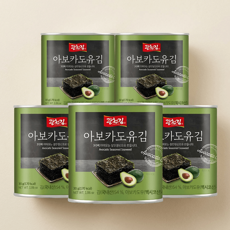 광천김 아보카도유김 30g 5캔