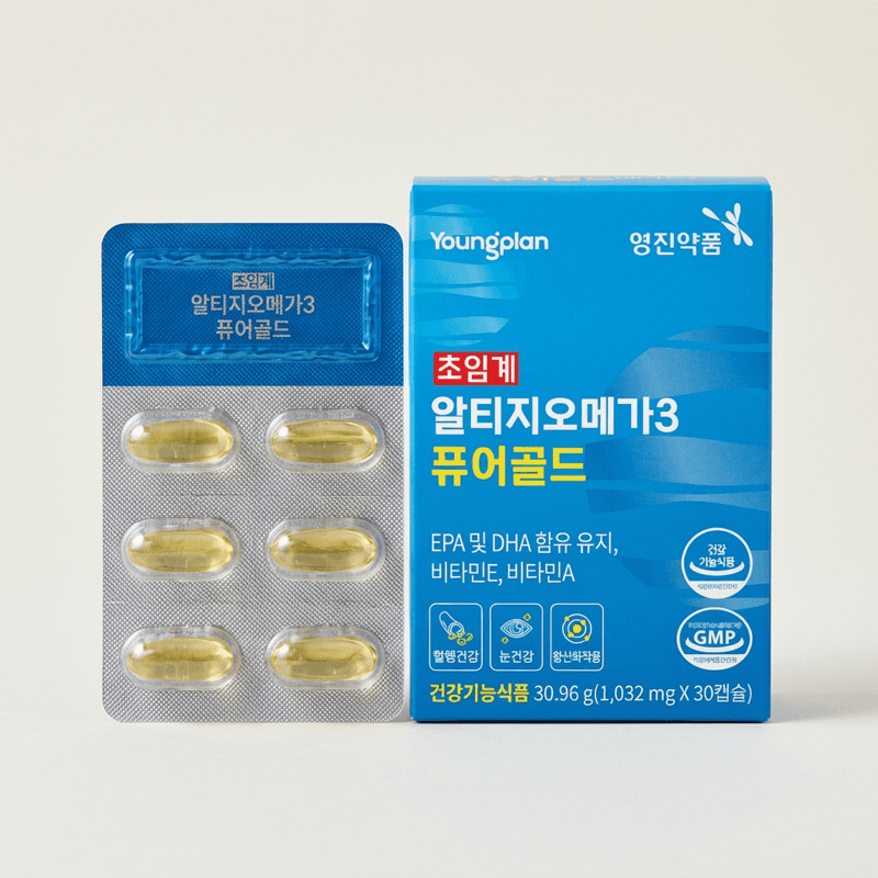영진약품 초임계 알티지오메가3 퓨어골드, 30 Capsules, 3 Boxes