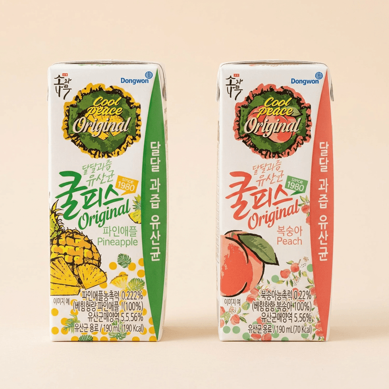 쿨피스 복숭아·파인애플 190ml 30개