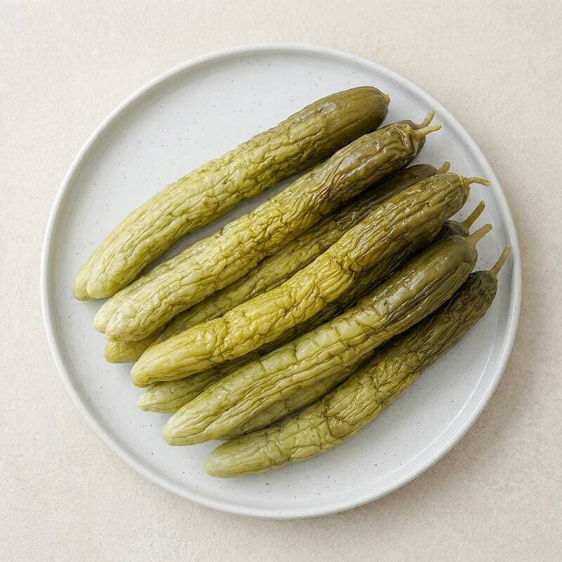 Ttobabchan Korean Handmade Whole Cucumber Pickles, 1kg, 7 pieces