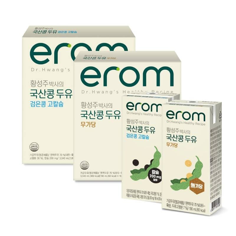 이롬 국산콩 두유 고칼슘+무가당 32개