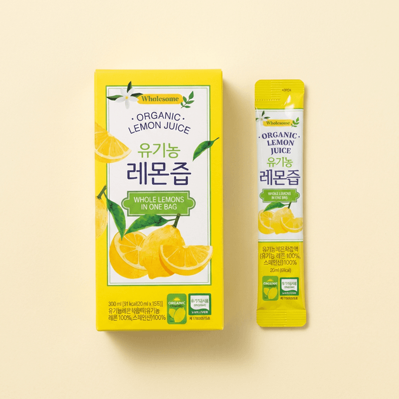 홀썸 유기농 레몬즙 20ml 15포 4박스