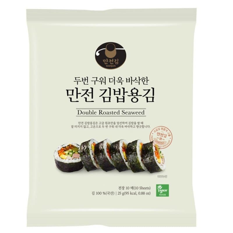 만전김 Twice-Roasted Gim for Gimbap 10 Sheets