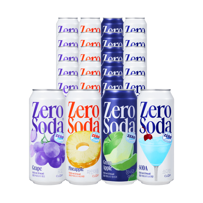 클룹 제로소다 500ml 24개 혼합맛