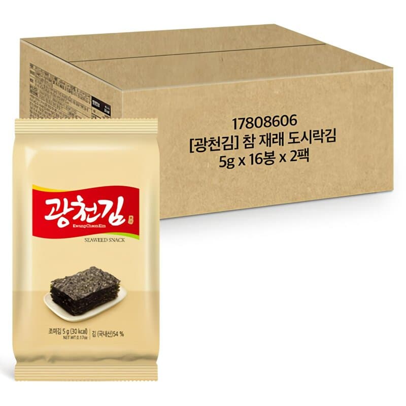 광천김 도시락 김 5g 160개