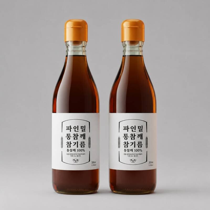 파인밀 참기름 전통압착 350ml 2병