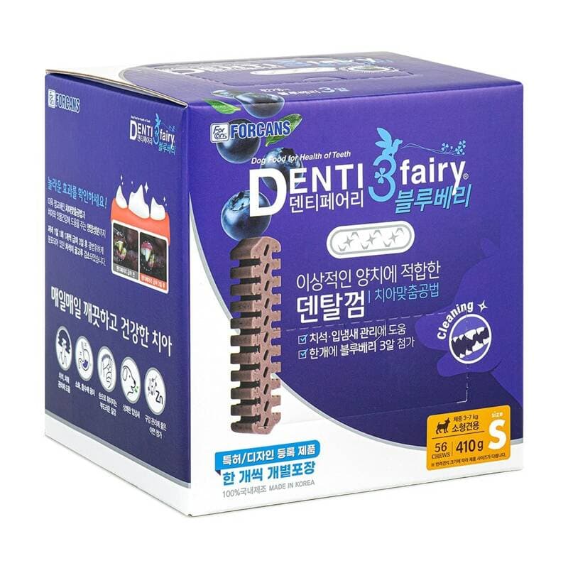 포켄스 덴티페어리 블루베리 덴탈껌 S 56개입