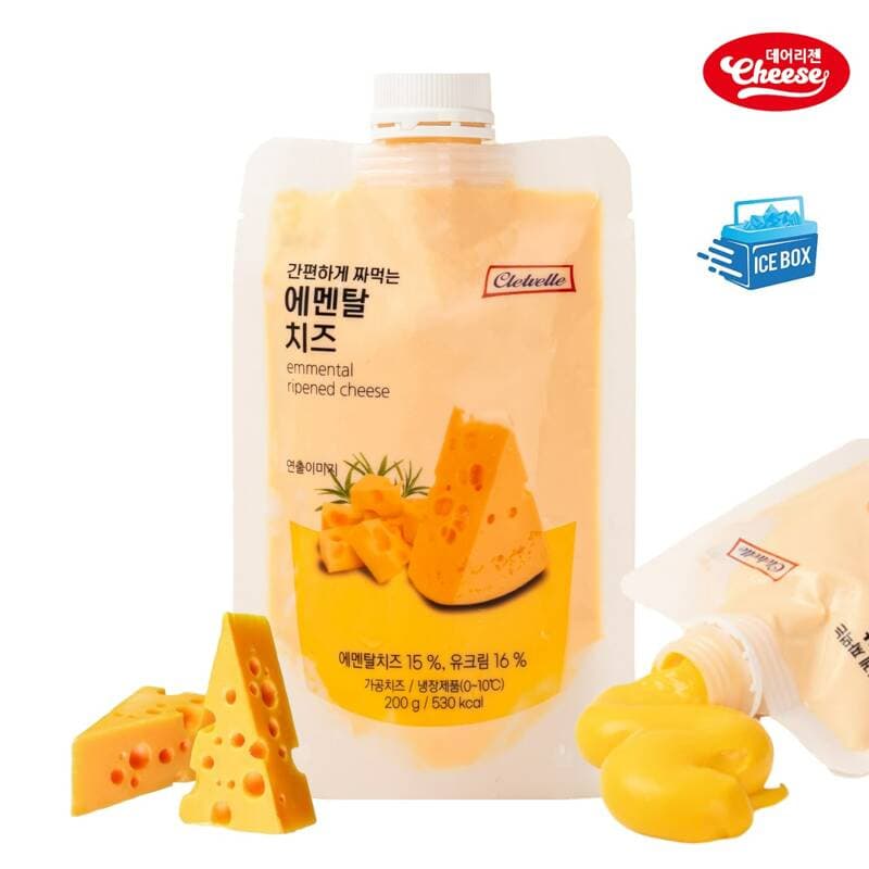 끌레베르 짜먹는 에멘탈 치즈 200g