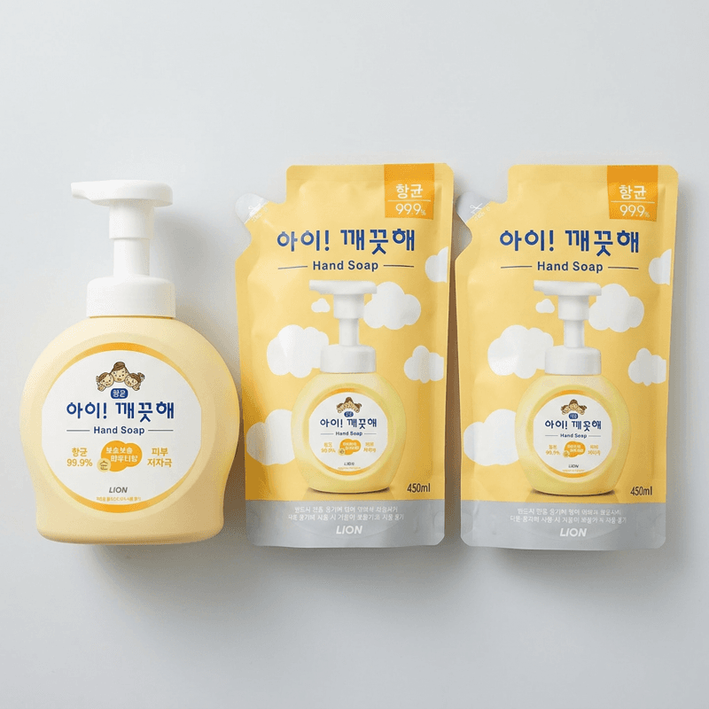아이깨끗해 항균 폼 핸드솝 490ml 세트
