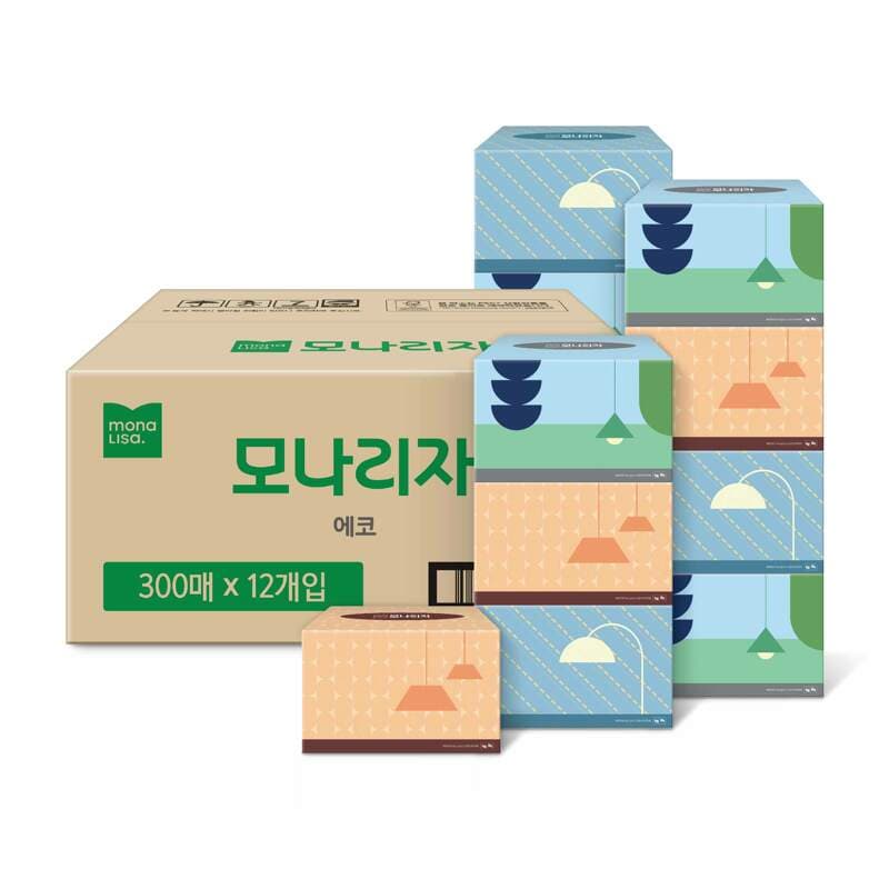 모나리자 에코 미용티슈 300매 12입