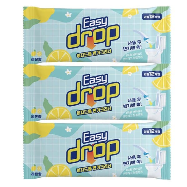 이지드롭 일회용 변기크리너 뉴 레몬향