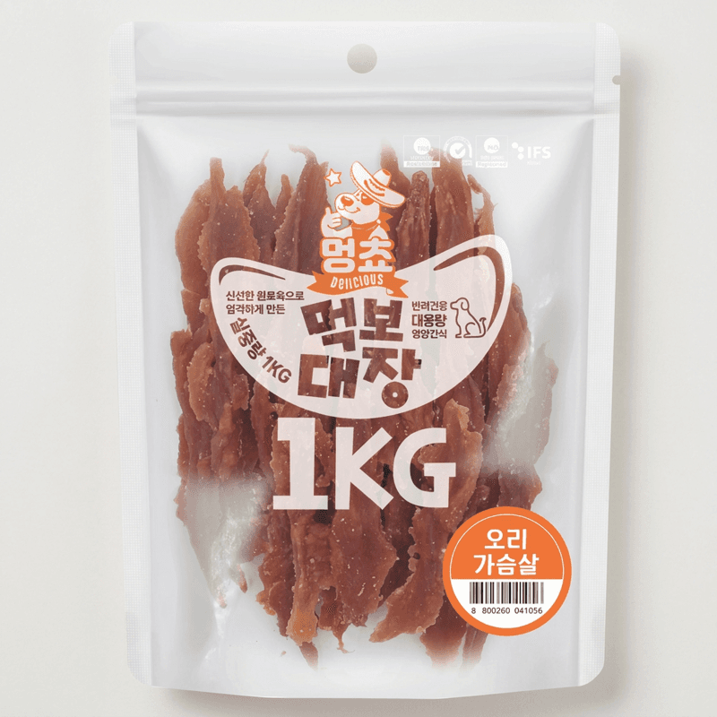 먹보대장 오리가슴살 강아지 간식 1kg
