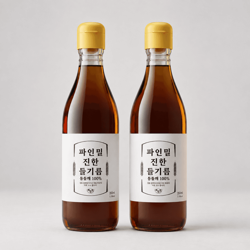 파인밀 진한 들기름 350ml 2병