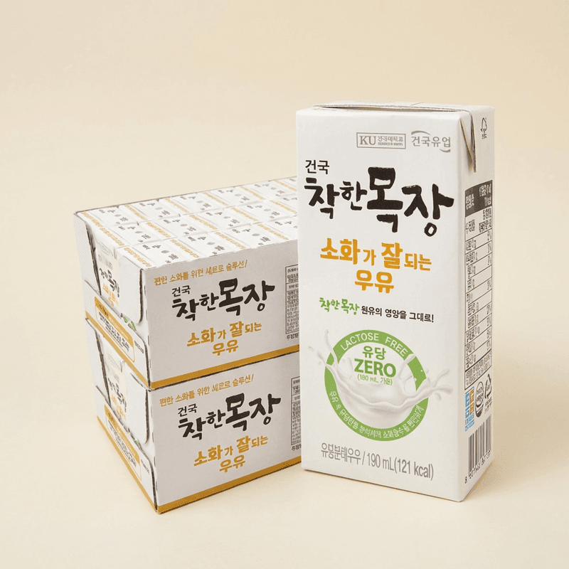 건국유업 착한목장 우유 190ml 48개
