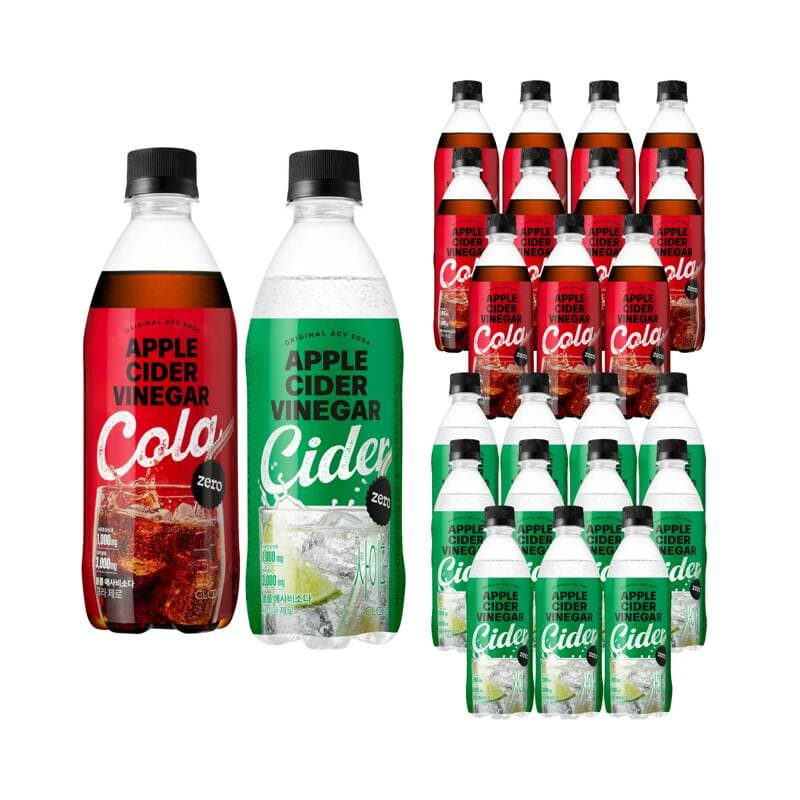 클룹 애사비소다 제로 2종 세트 500ml 24개