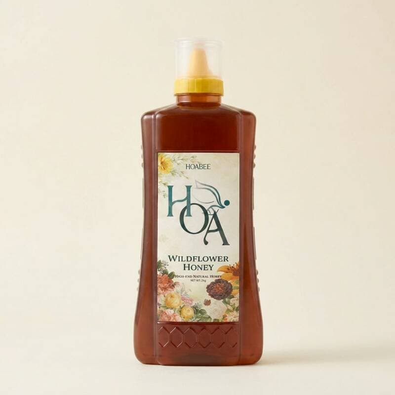 Hoabi Natural Wildflower Honey, 2kg, 2 jars