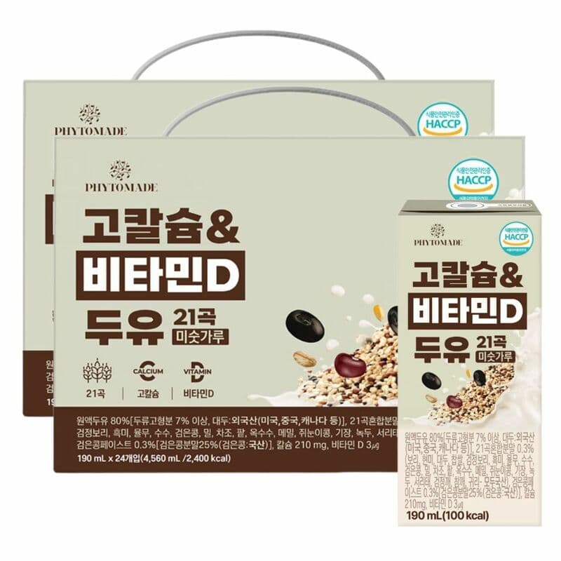 파이토메이드 두유 21곡 미숫가루 190ml 48개