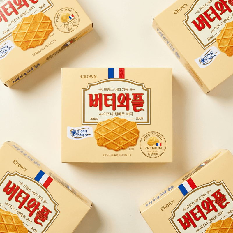 Crown Butter Waffle with Isigny Sainte-Mère Butter 158g x3
