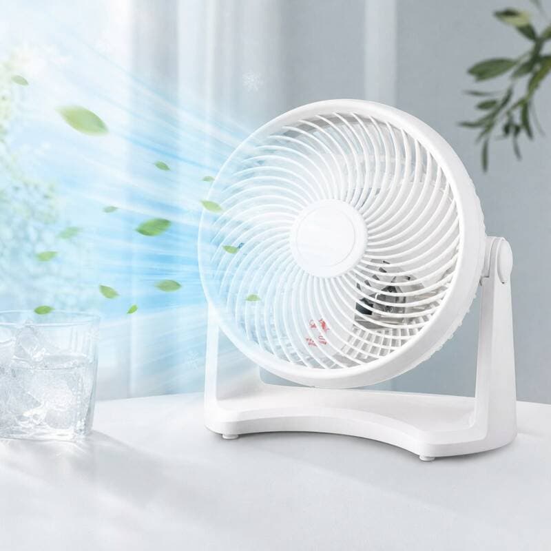 Low-Noise 3-Speed Desktop Air Circulator, Deep White