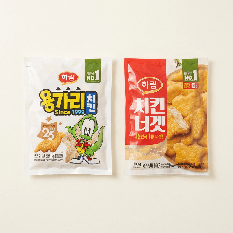 하림 용가리치킨+치킨너겟 300g 4봉