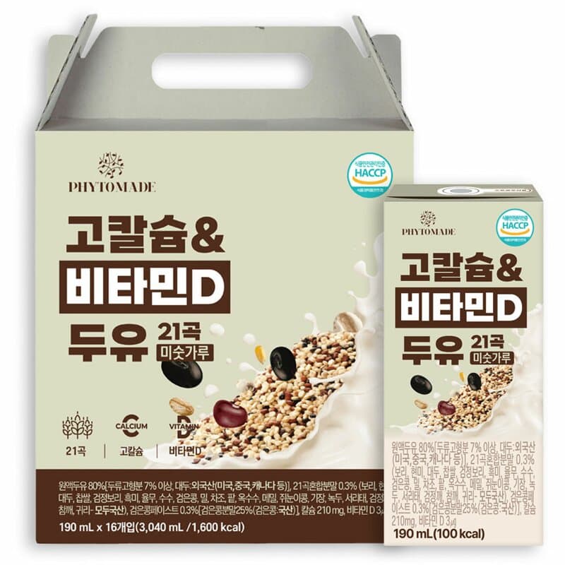 파이토메이드 고칼슘 두유 190ml 16개