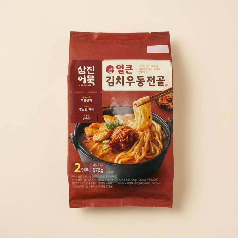 삼진어묵 얼큰 김치우동전골 576g 2개