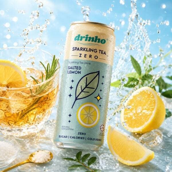 드린호 Zero Sparkling Tea Salted Lemon 320ml 24 Cans