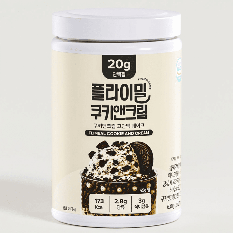 플라이밀 단백질 쉐이크 쿠키앤크림 630g