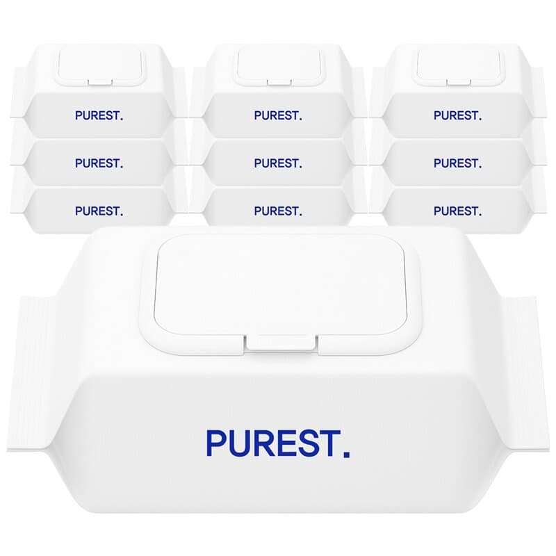 Purest Light Baby Wipes with Cap, 100 sheets x 10 packs