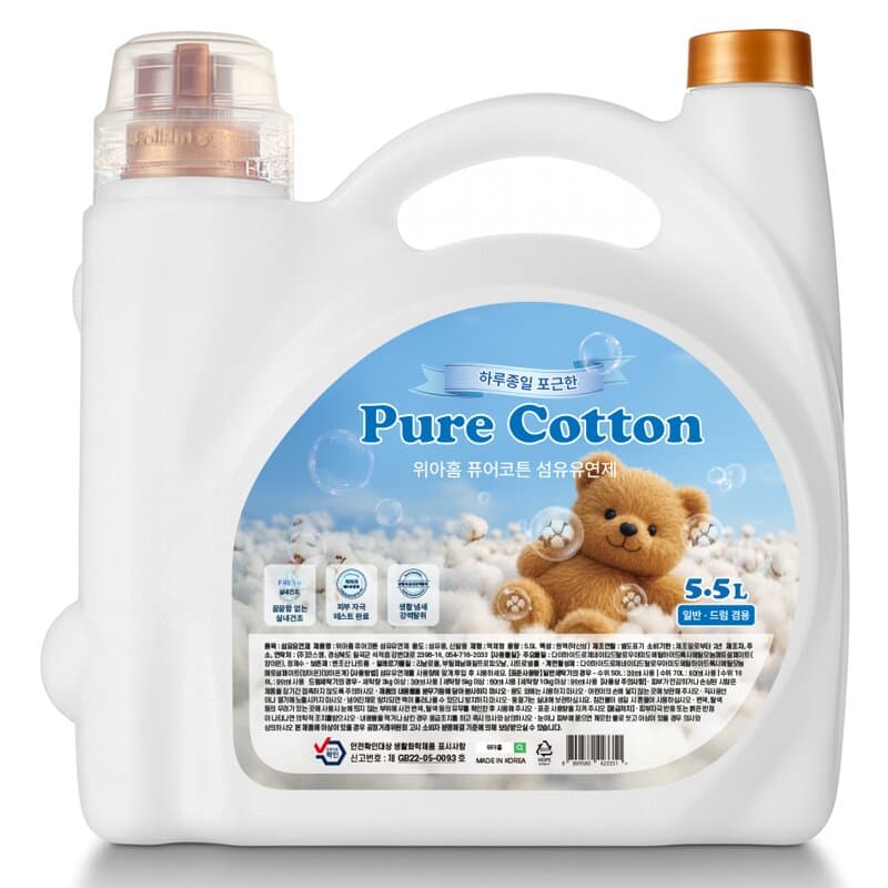 퓨어코튼 플레쉬블루 섬유유연제 5.5L