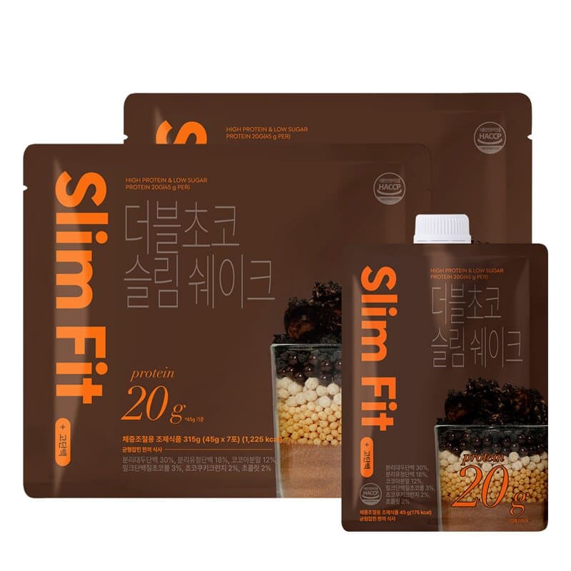 익스트림 슬림쉐이크 더블초코 45g 7팩 2세트
