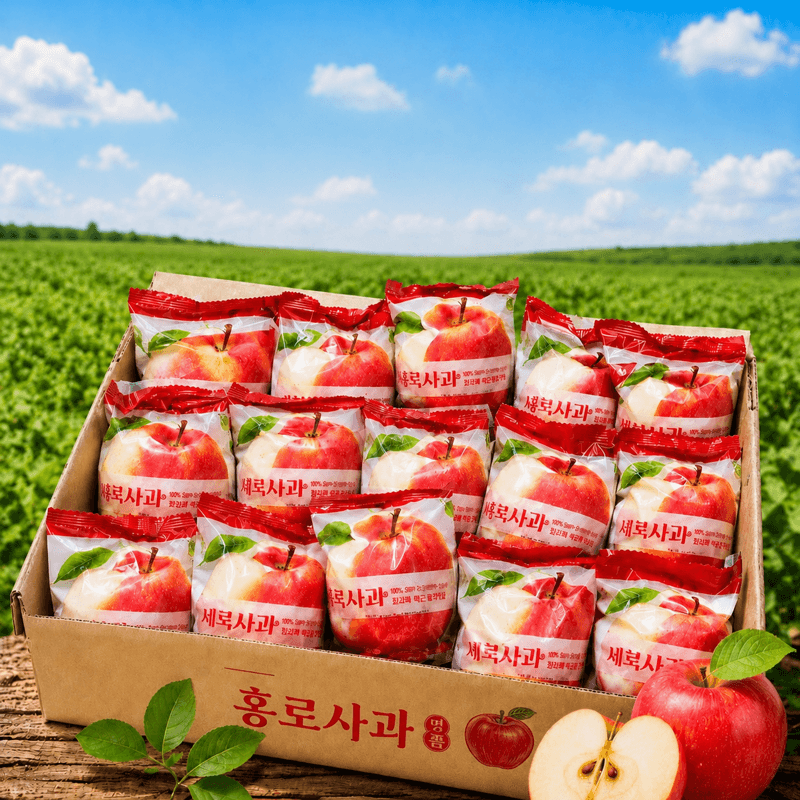 세척사과 껍질째먹는 햇사과 최대 15brix