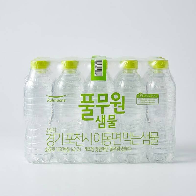 Pulmuone Label-Free Spring Water 500ml, 60 Bottles