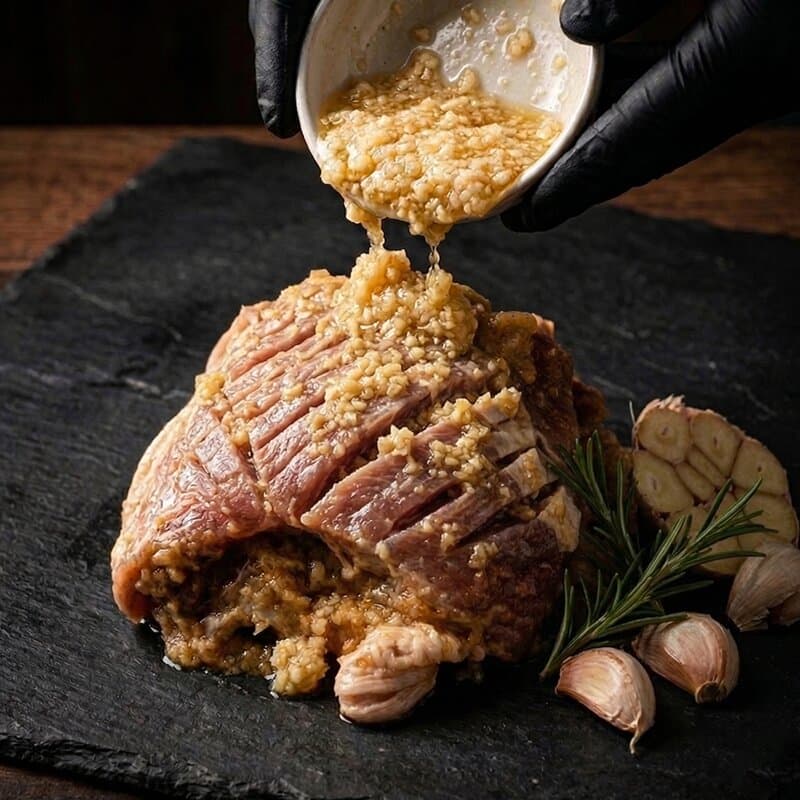 마늘폭탄 소금 흑돼지 왕구이 1kg