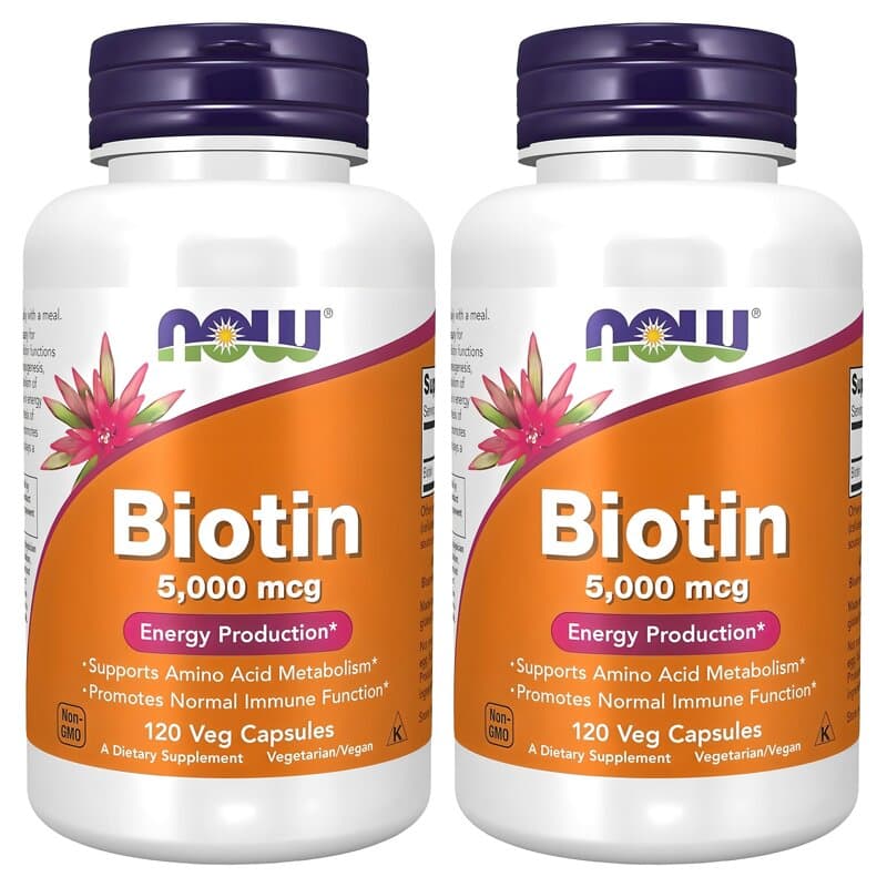 NOW Foods Biotin 5000mcg Veg Capsules