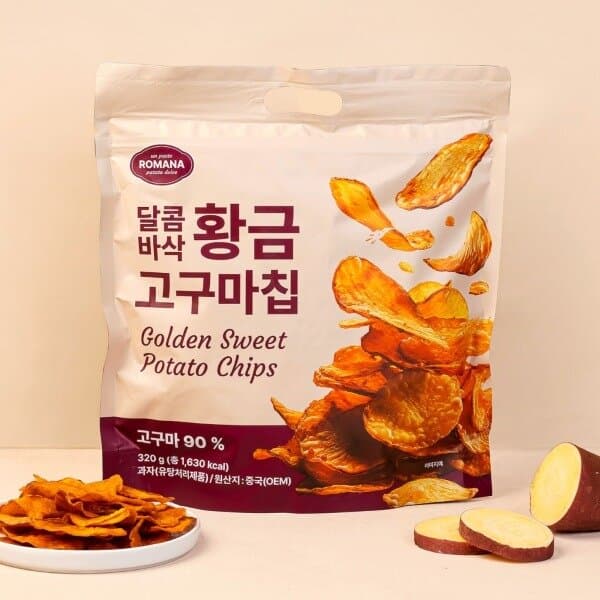로마나 황금 고구마칩 320g 6개
