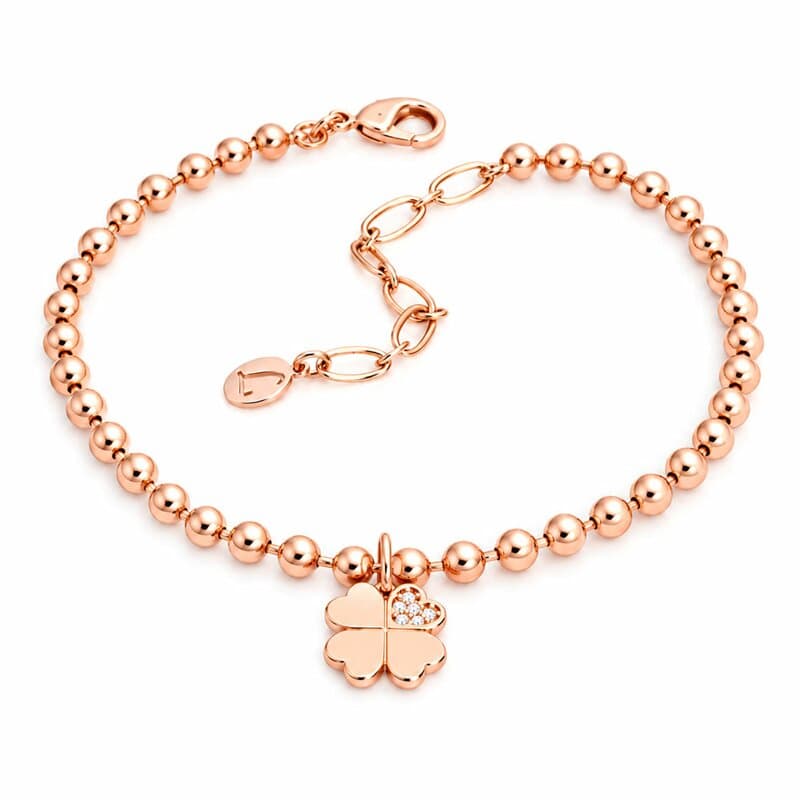 14Kgp Clover Bracelet Rose Gold + Random Case