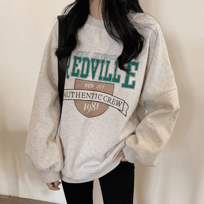 쉬블림로브 여성 멜란지 로고 맨투맨