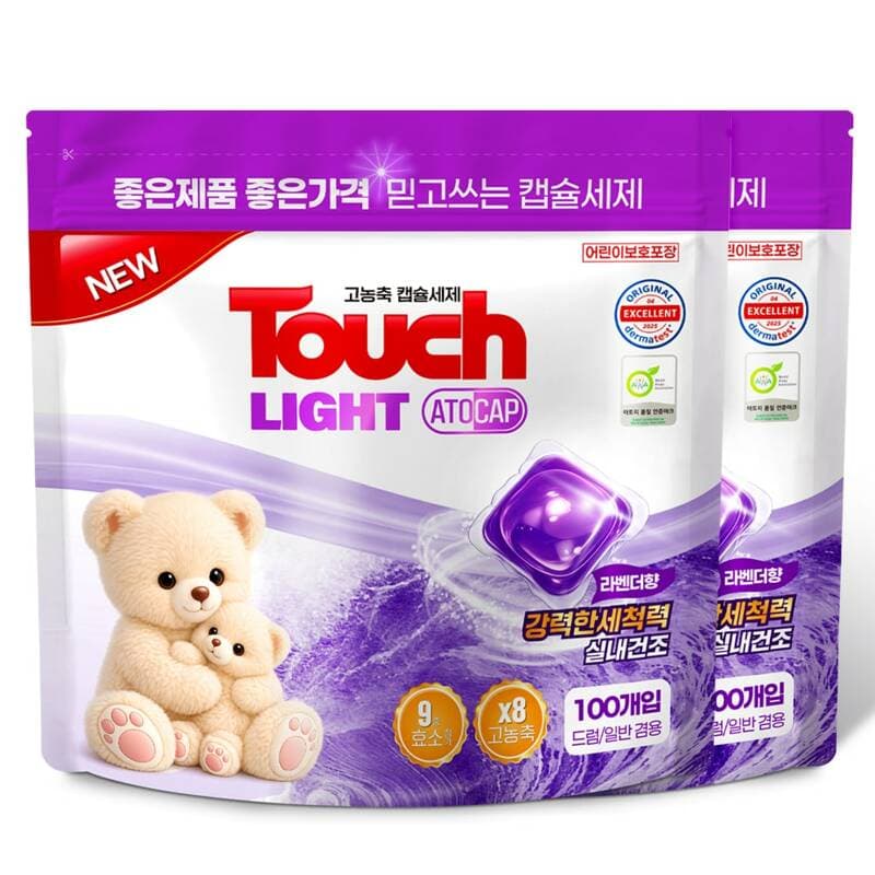 터치 라이트 아토캡 캡슐세제 8g 100개입 2개
