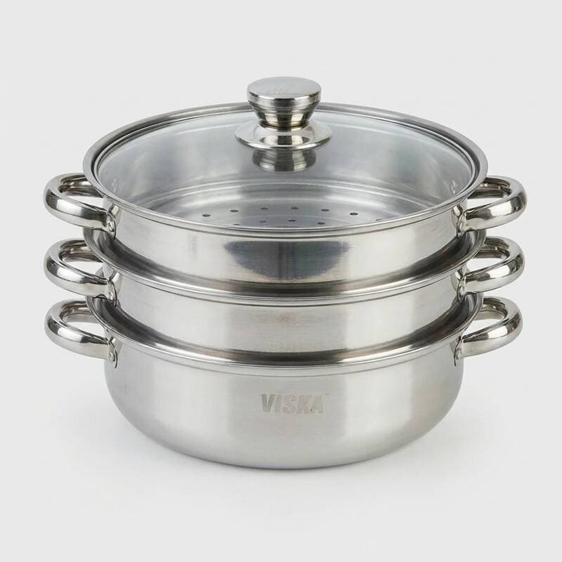 비스카 3단 찜전골냄비 28cm